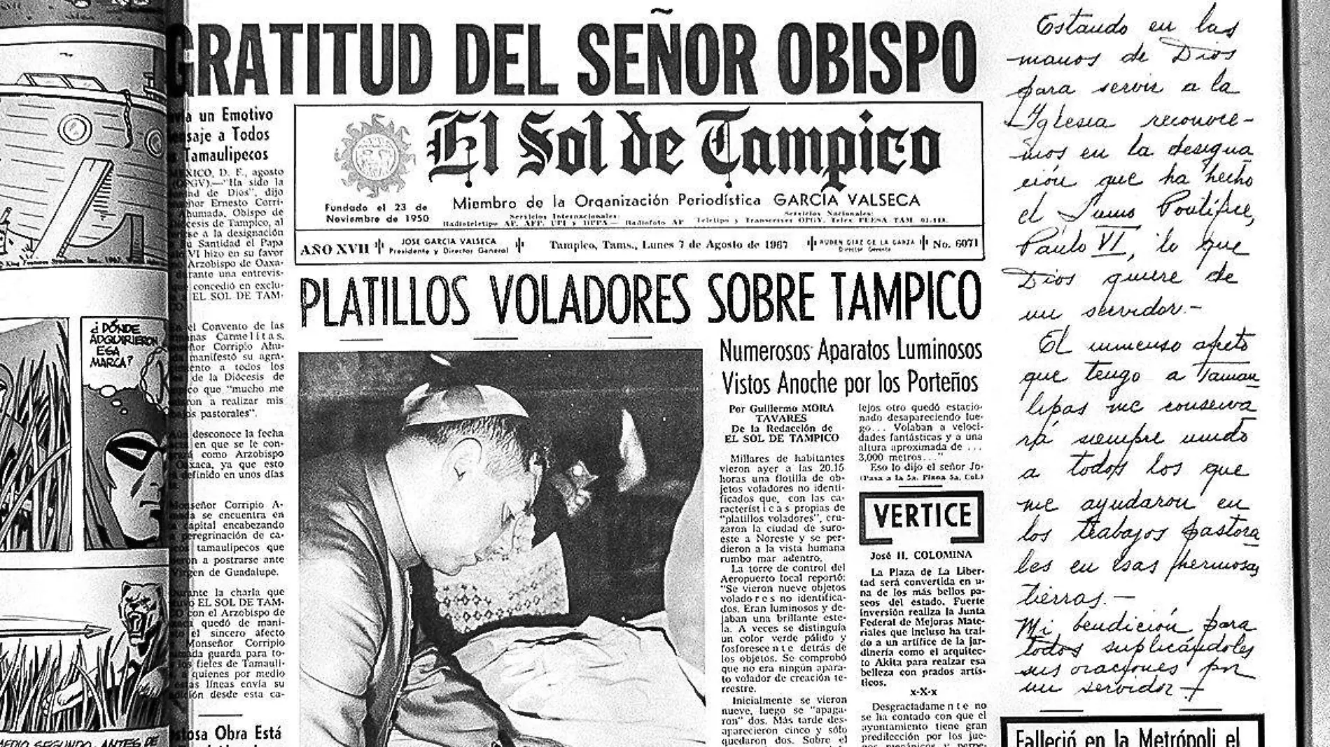 A mitad de 1967 la zona se vio “invadida” por objetos voladores no identificados (ovnis), causando tanta expectación que el fenómeno quedó registrado en EL SOL DE TAMPICO